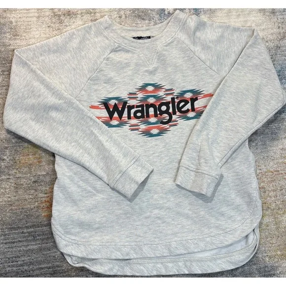 Wrangler Gray Sweatshirt with Red and Blue Pattern - Picture 5 of 8